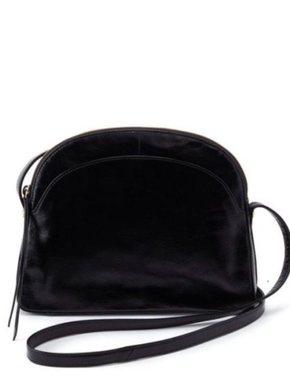 Hobo Becket crossbody black polished leather